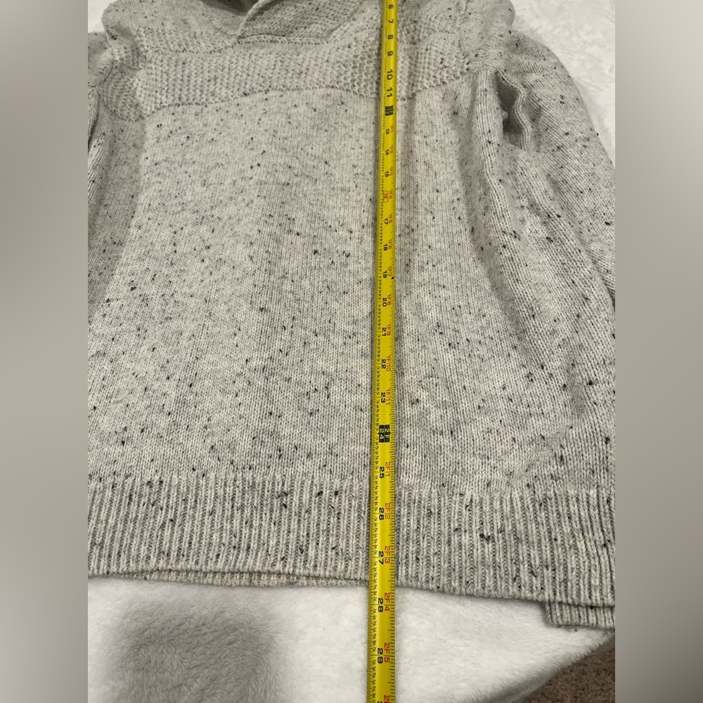 Chaps Large Shawl Neck Speckled Knit Sweater - Picture 6 of 8